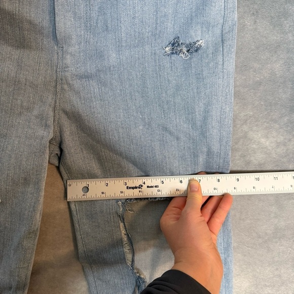 7 For All Mankind Women’s Jeans Sz 30 (Fits 28x29) Distressed Blue Italy - Picture 7 of 16